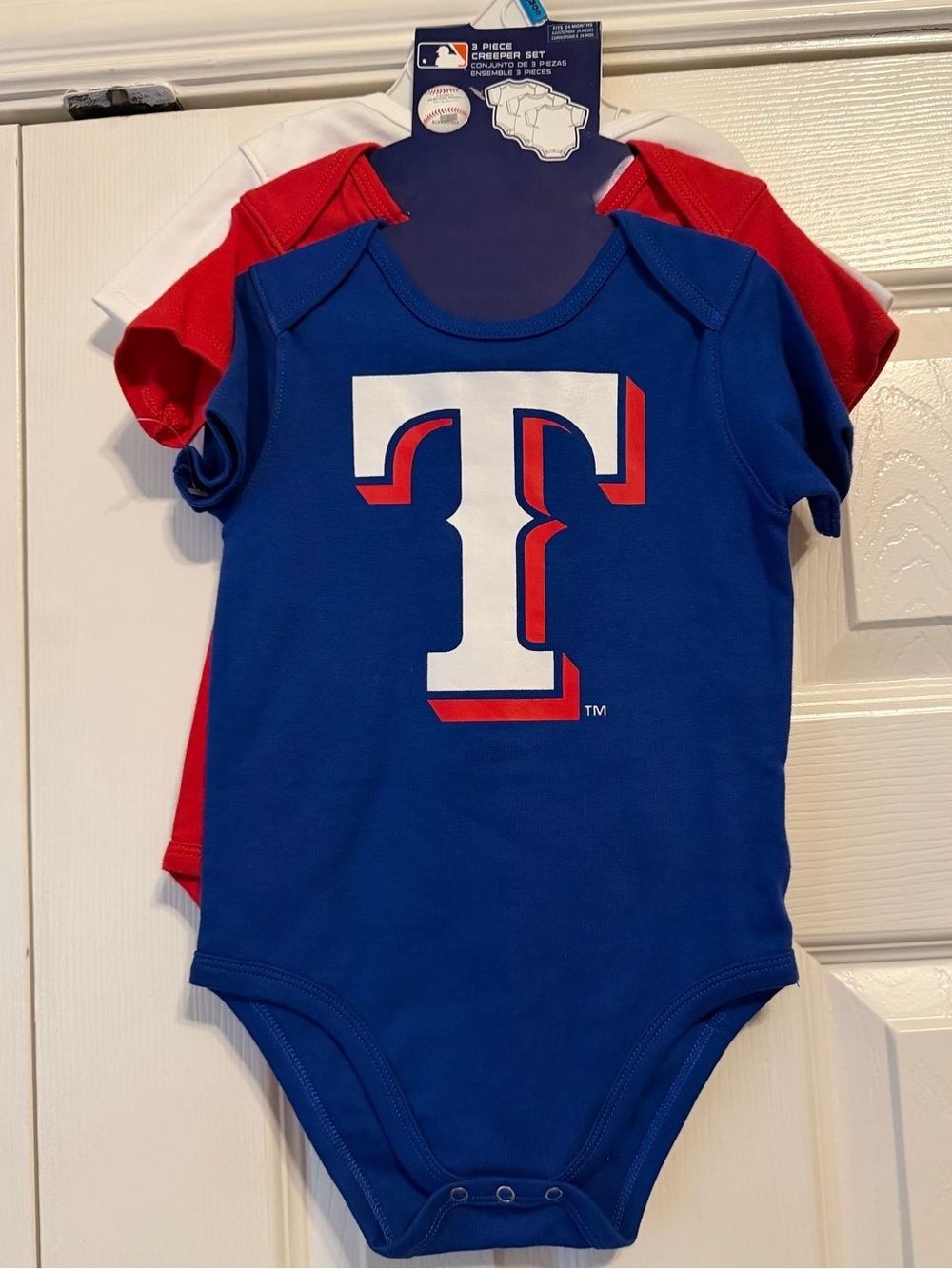 MLB Texas Rangers 3-pack Onesie Set